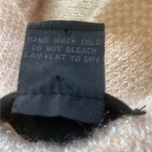 Steve Madden oversized drop shoulder 3/4 sleeve soft coat sweater tan cream - Picture 9 of 14